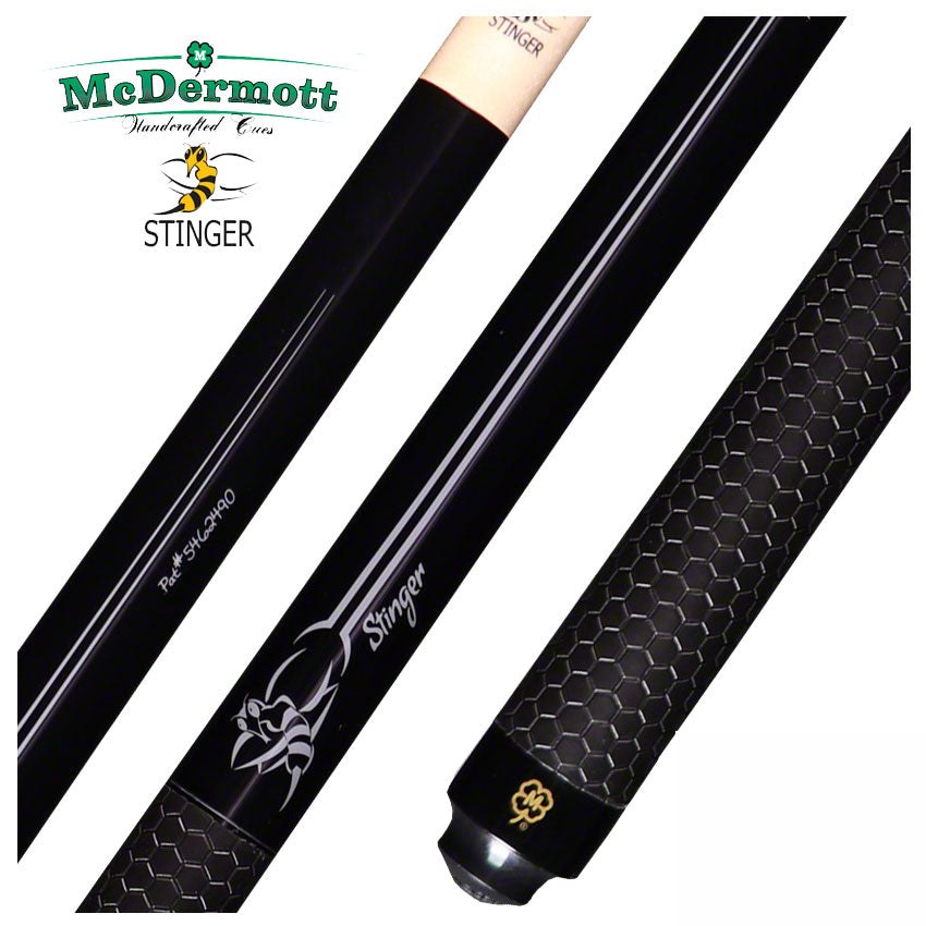 McDermott Stinger Black and Gray Break/Jump Cue with Sport Wrap - NG08